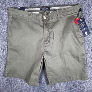 Nickel & Iron Dillon Performance Slim Flex Twill Shorts Dusty Olive 38 NWT